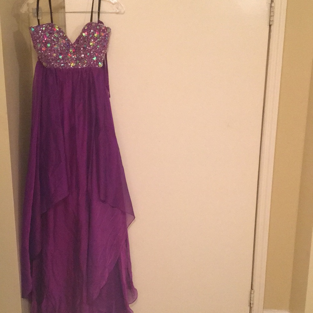 Purple sweetheart dress